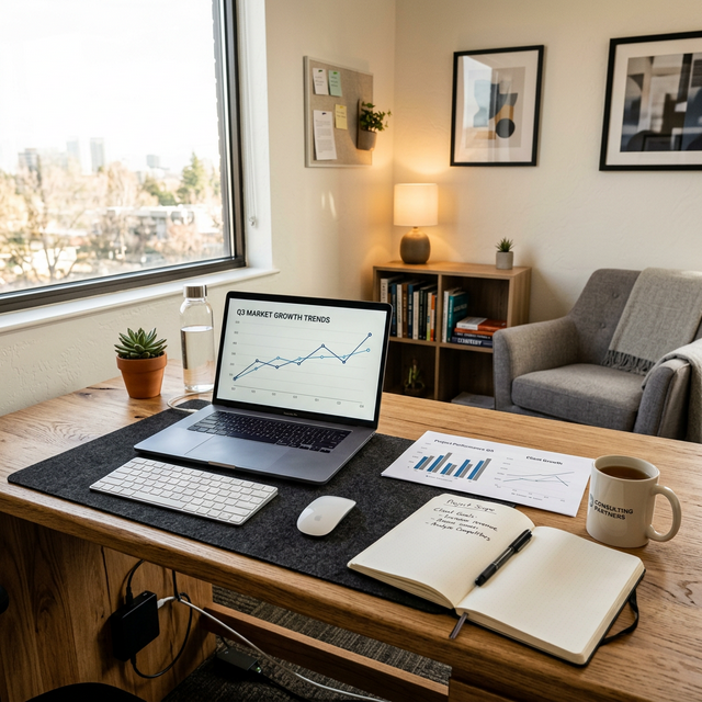Ambiente de escritório de consultoria